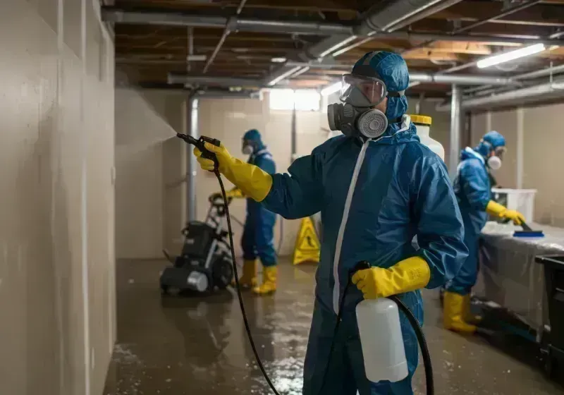 Basement Sanitization and Antimicrobial Treatment process in South Chicago, IL